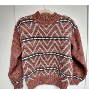 Vintage 80's Idioms Woman's Sweater Medium Multi Color ~ Retro ~ Classic